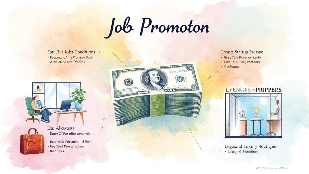 구직촉진수당 지원 조건 (watercolor 스타일)