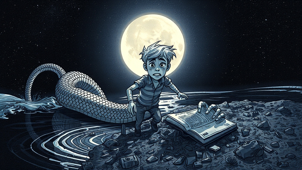 꿈 속 부정적 상징 (illustration 스타일)