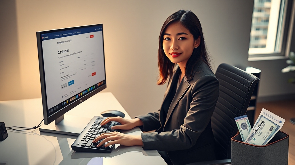 온라인 발급 방법 (realistic 스타일)