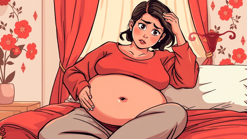 난소암 초기 증상: 놓치지 말아야 할 신호 (cartoon 스타일)
