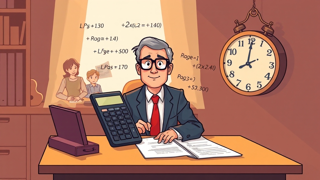 상속세 계산: 과세표준 & 세율 (cartoon 스타일)