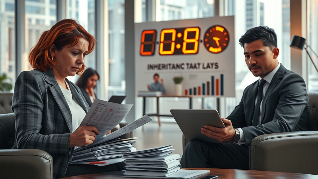 상속세 신고 & 납부 절차 안내 (realistic 스타일)