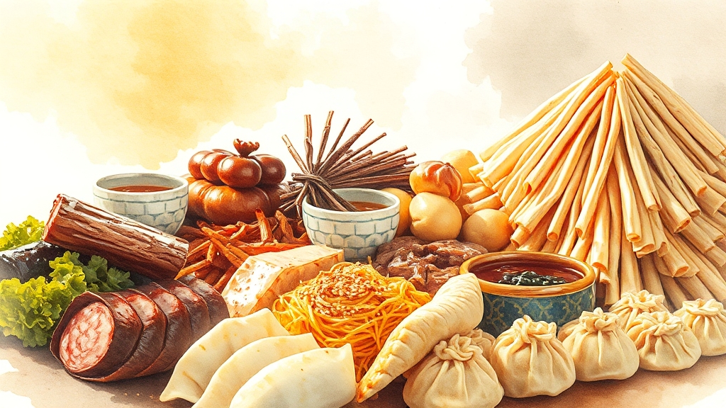 아바이 순대 특징 (watercolor 스타일)