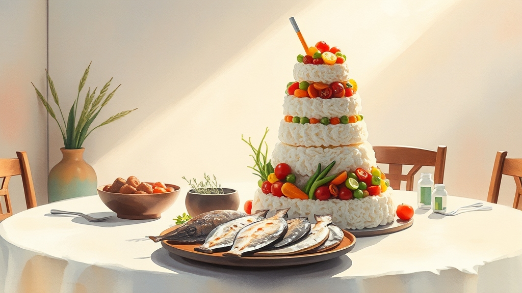 아바이 vs 일반 순대 (watercolor 스타일)