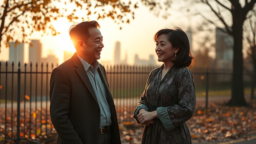 임세라와 독고철: 과거와 현재의 연결고리 (realistic 스타일)