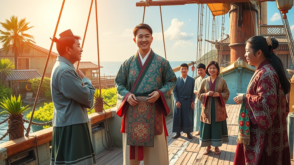 섬총각 출연진: 임영웅과 섬마을 사람들의 만남 (realistic 스타일)