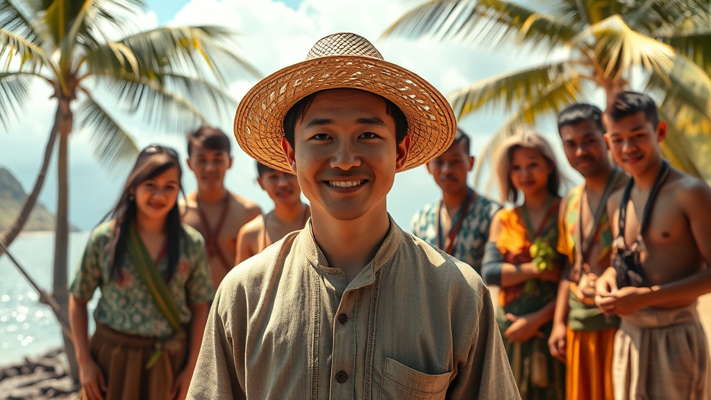 섬총각 에피소드: 좌충우돌 섬마을 적응기 (realistic 스타일)