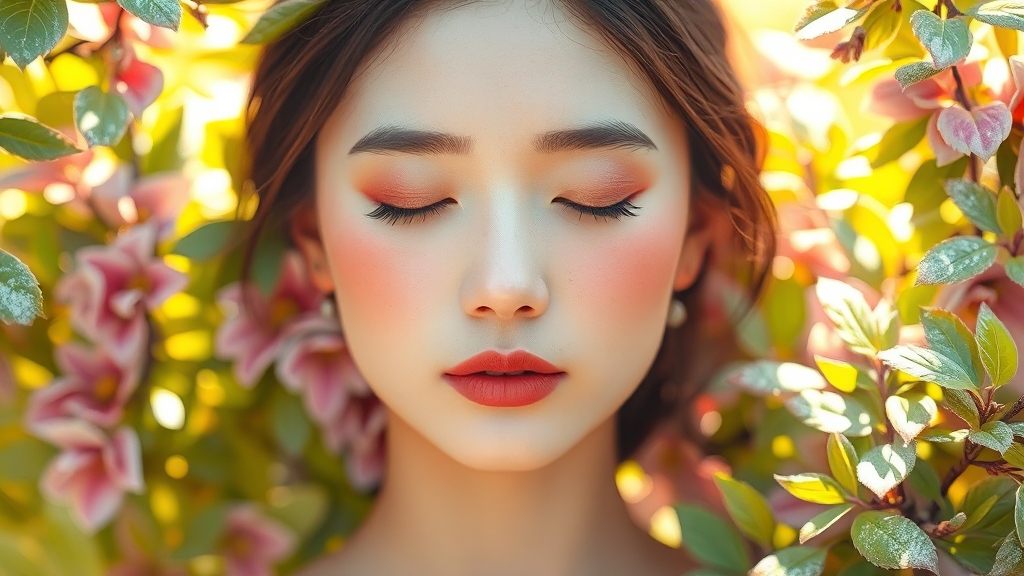 송담의 영양 성분 (watercolor 스타일)