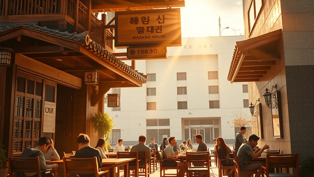 마당집 & 해들병원: 주요 배경 (realistic 스타일)