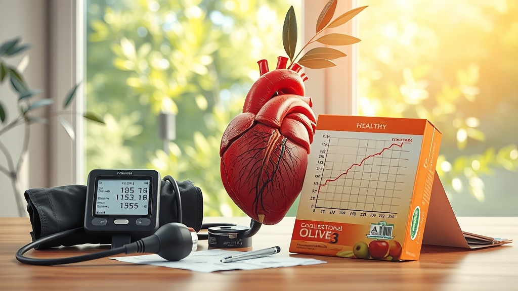 혈압, 혈당, 콜레스테롤 관리 (realistic 스타일)