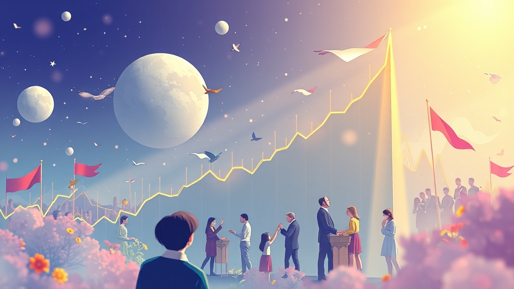 정당 지지도와 지지율 상관관계 (illustration 스타일)