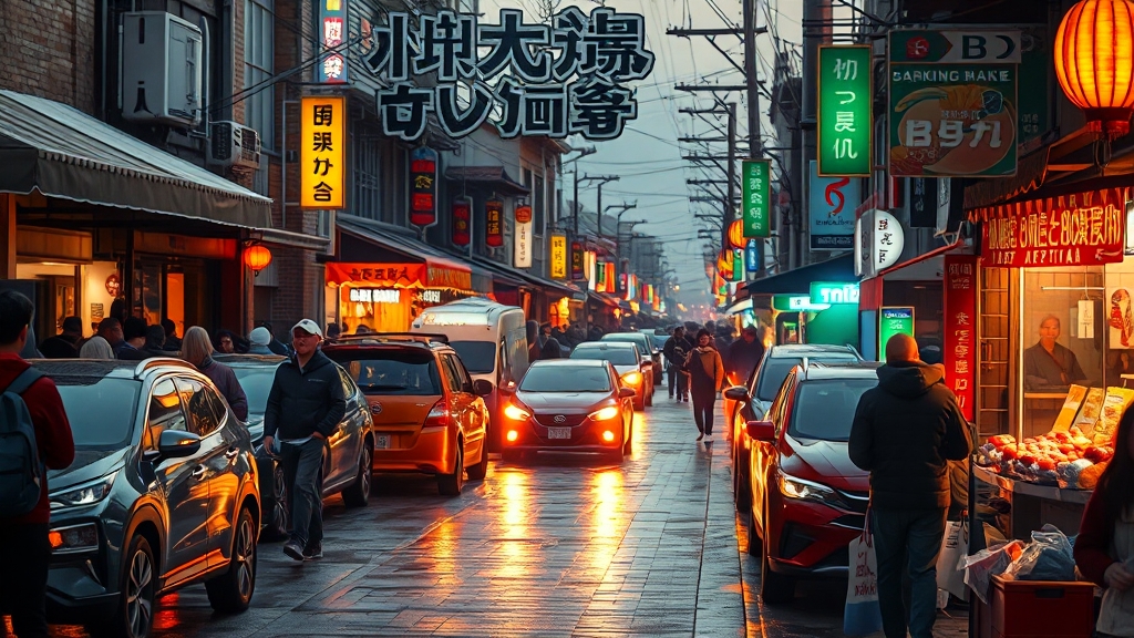 교통, 주차, 편의시설 안내 (realistic 스타일)