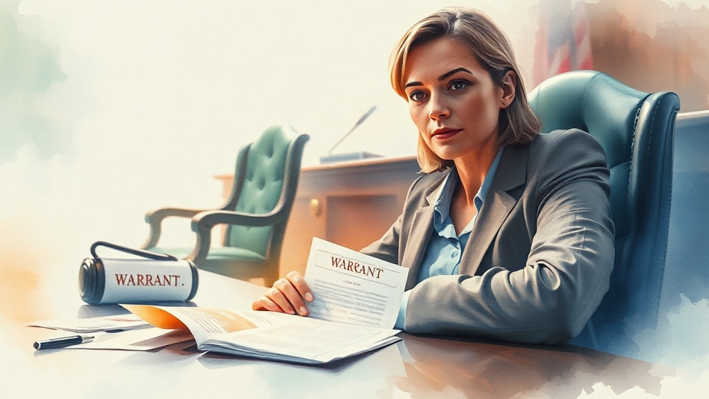 구속영장 발부, 성공적인 방어 전략은? (watercolor 스타일)