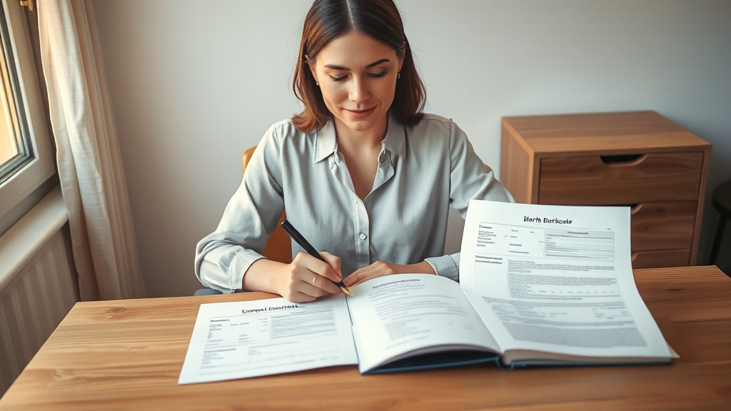 신청에 필요한 서류 (realistic 스타일)