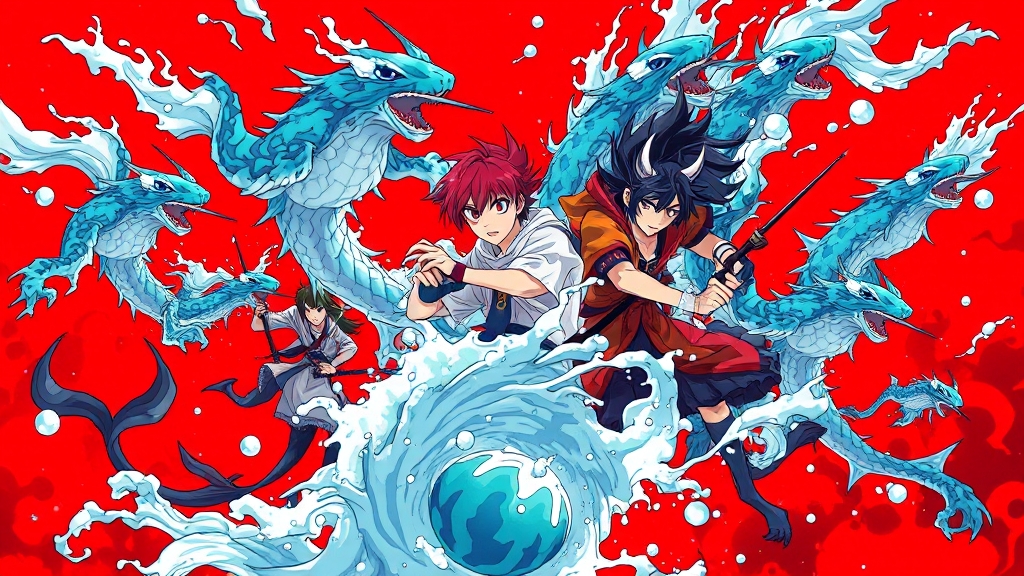 시즌별 스토리 요약: 탄지로의 성장 & 전투 (illustration 스타일)