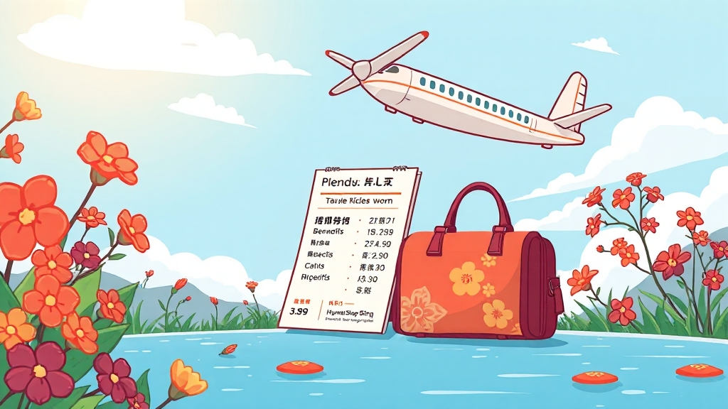 합리적인 여행 비용 (cartoon 스타일)