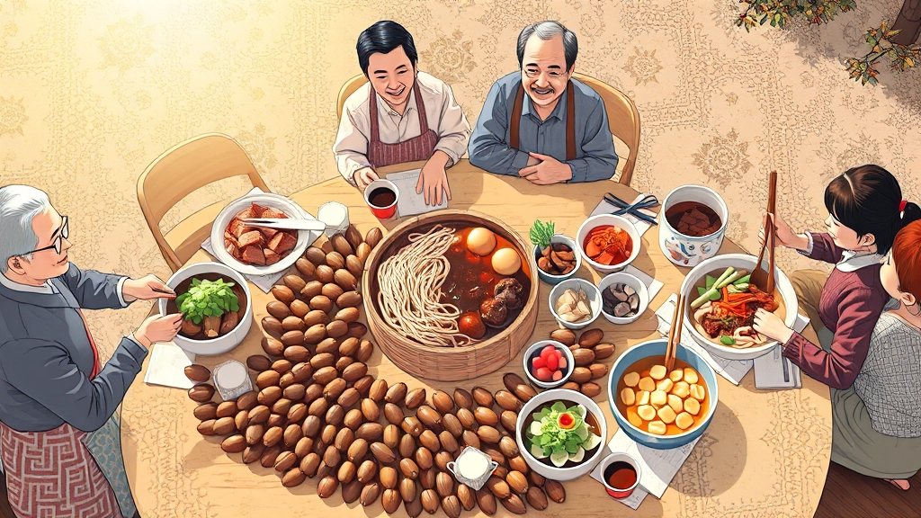'도토리 한 상 가득' 메뉴 탐구 (illustration 스타일)