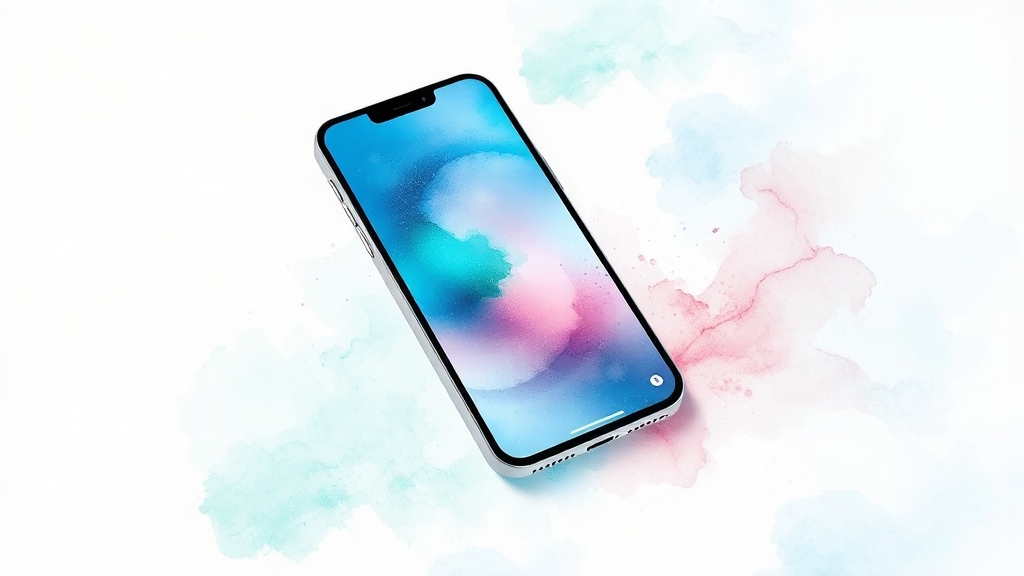 아이폰17 배터리 및 발열 관리 (watercolor 스타일)