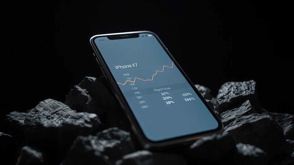 아이폰17 출시 전망 및 시장 분석 (realistic 스타일)