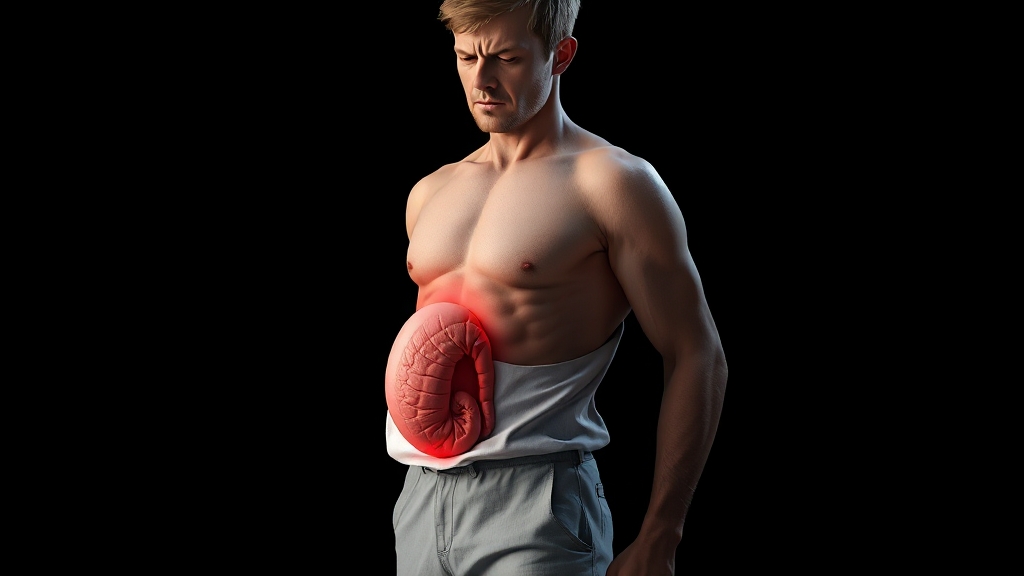 고환 통증, 자가 진단법 (illustration 스타일)