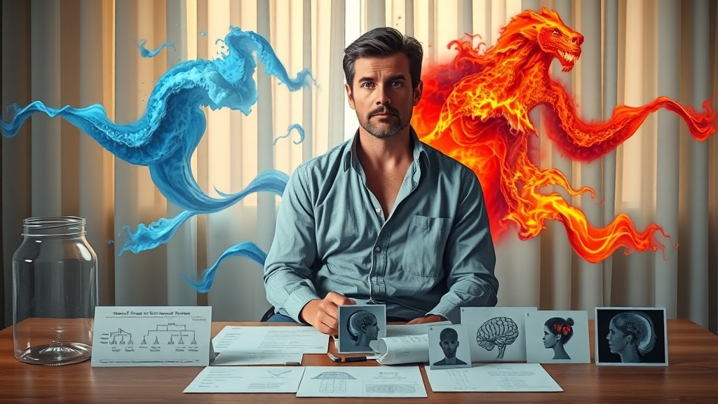 양극성장애 2형 진단 (realistic 스타일)