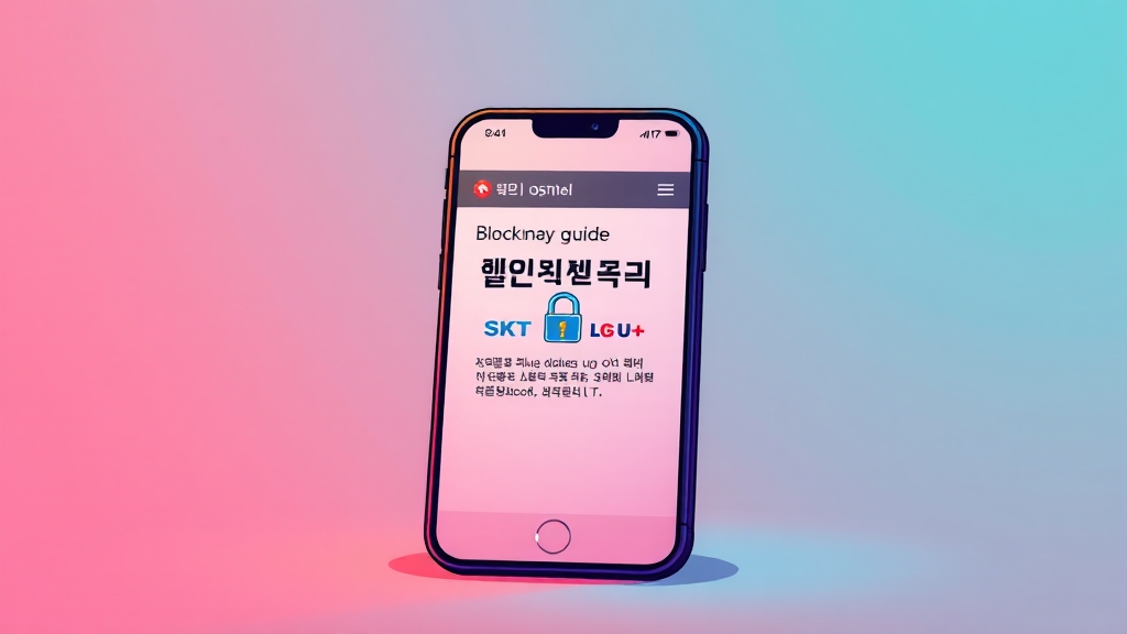 통신사별 차단 방법 (SKT, KT, LG U+) (cartoon 스타일)