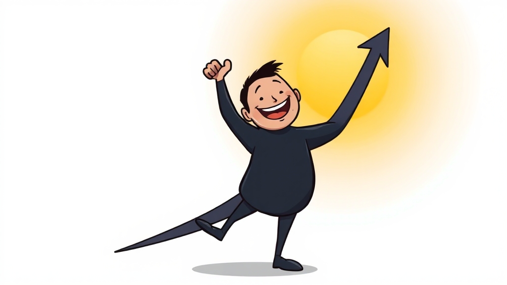 흑자 전환과 재무 상태 개선 (cartoon 스타일)