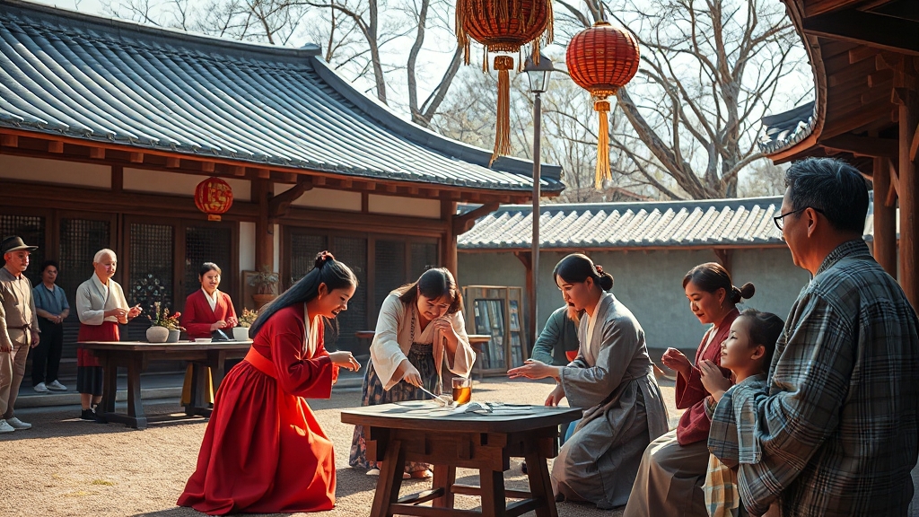 국립무형유산원 민속놀이 (realistic 스타일)