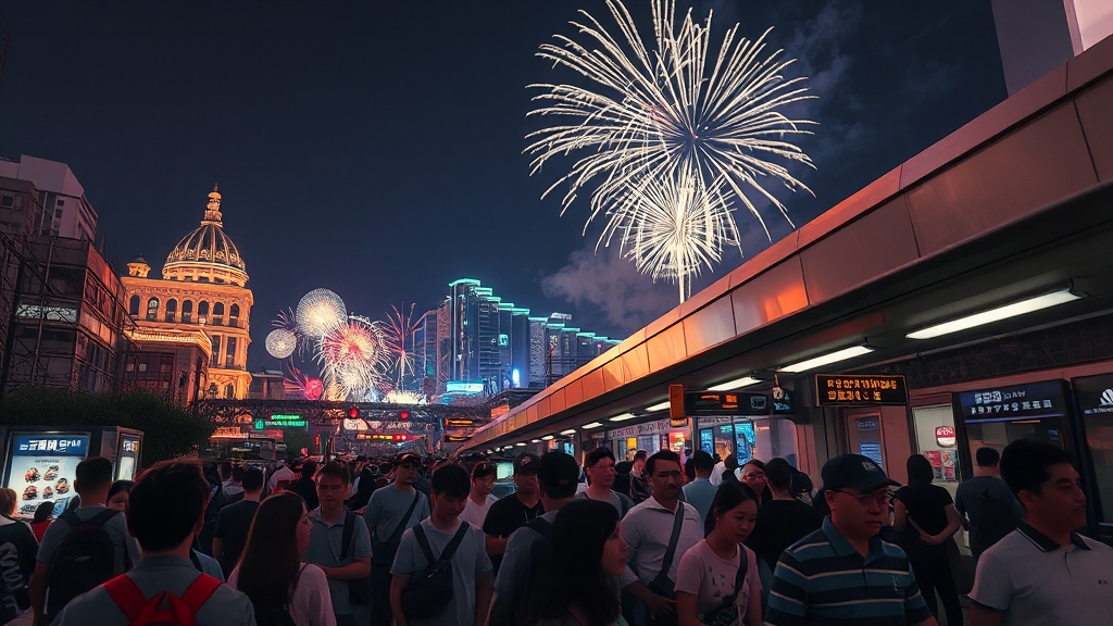 교통 통제 및 대중교통 정보 (realistic 스타일)